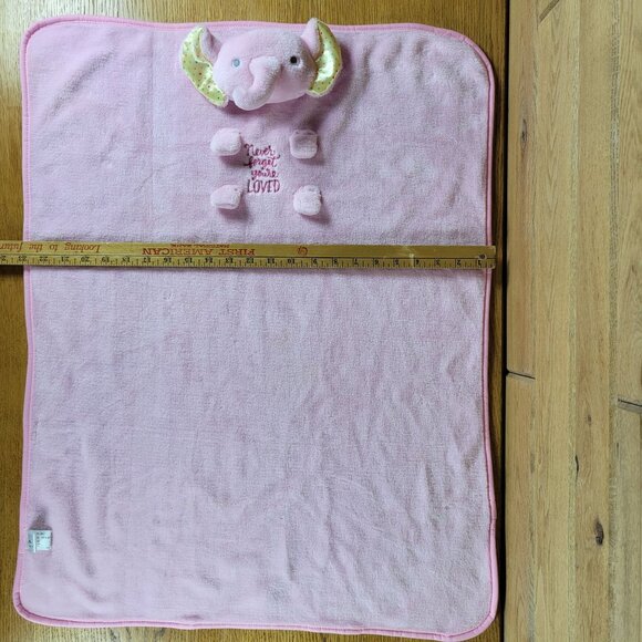 Hallmark Elephant Lovey Security Blanket Pink Plush "Never Forget You Are Loved" - Picture 7 of 7